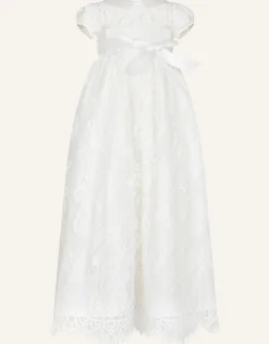 Baby Provenza Silk Christening Dress Ivory