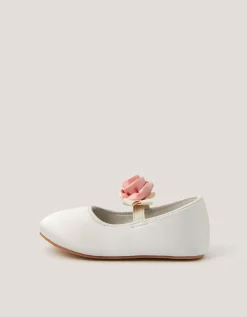 Baby Rosette Walker Shoes Ivory