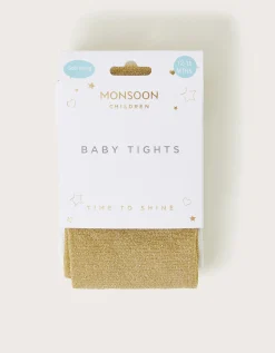 Baby Sparkly Tights Gold