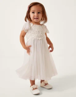 Baby Starla Lace Tulle Dress Ivory