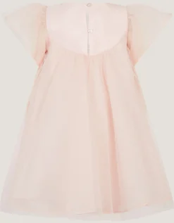 Baby Winnie Satin Bow Party Dress Pink