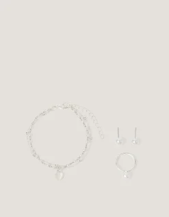 Beaded Pearl Jewellery Set
