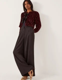 Belinda Bow Sequin Jacket Red