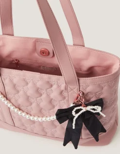 Bow Charm Tote Bag
