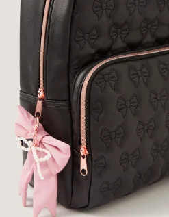 Bow Quilted School Backpack