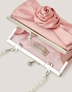 Bridesmaid Rosette Bag & Accessories Set Pink