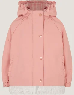 Broderie Shower-Proof Jacket Pink