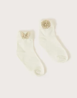 Butterfly and Flower Socks Set of Two Multi