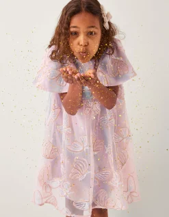 Butterfly Appliqué Swing Dress Multi