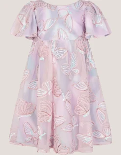 Butterfly Appliqué Swing Dress Multi