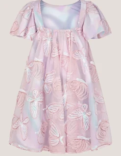Butterfly Appliqué Swing Dress Multi