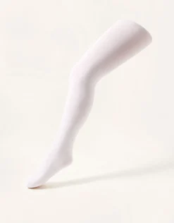 Butterfly Glitter Baroque Tights White