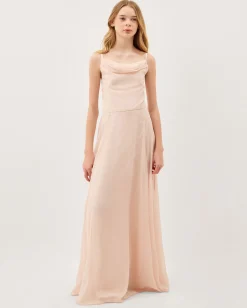 Cali Cowl Neck Prom Dress Pink