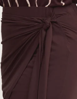 Callie Thorpe x Monsoon Jersey Sarong Skirt Brown