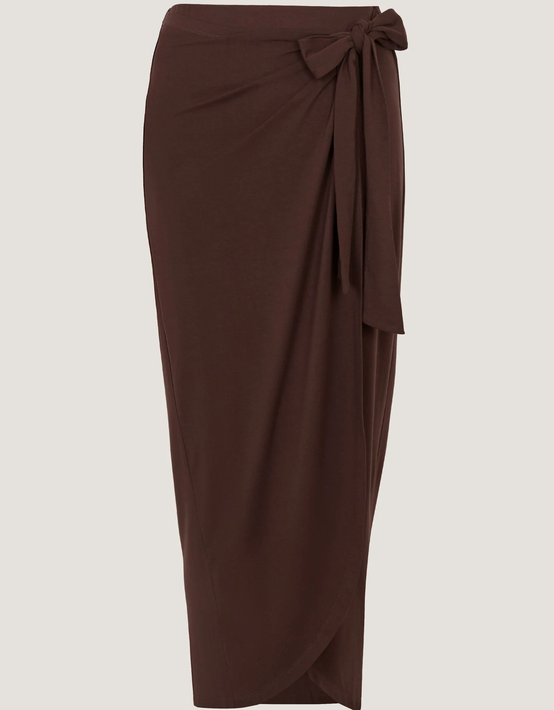 Callie Thorpe x Monsoon Jersey Sarong Skirt Brown