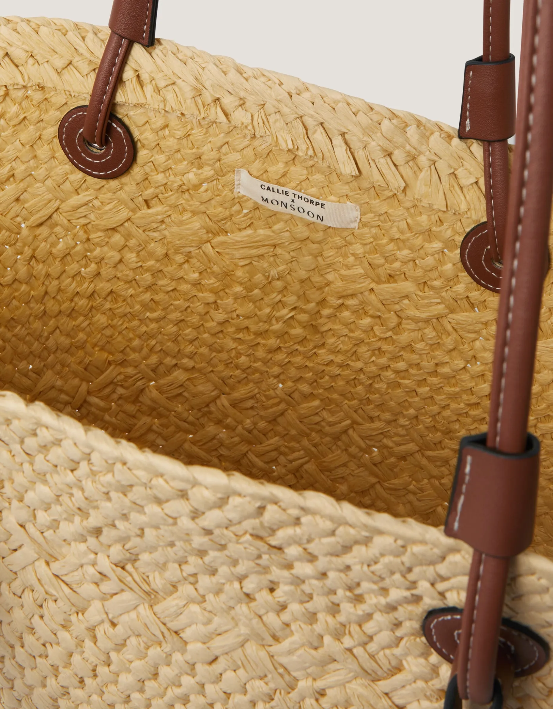 Callie Thorpe x Monsoon Straw Tote Bag