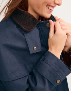 Carly Cape Barn Jacket Blue
