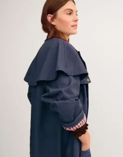 Carly Cape Barn Jacket Blue