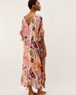 Carmen Frill Floral Maxi Kaftan
