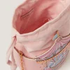 Carousel Print Drawstring Crossbody Bag