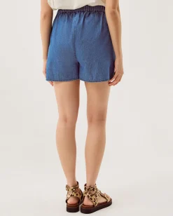 Cece Denim Shorts Blue