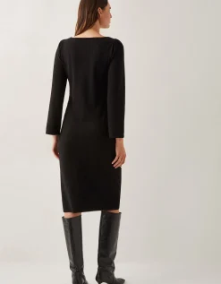 Cee Cornelli Embroidered Knit Dress Black