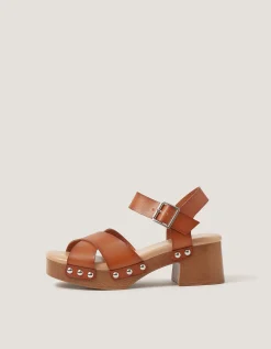 Celia Clog Sandals Tan