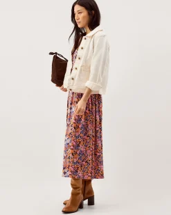 Ceri Floral Print Jersey Midi Dress Multi