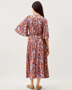 Ceri Floral Print Jersey Midi Dress Multi