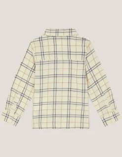 Check Print Shirt Natural