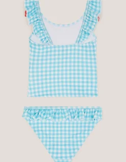 Cherry Gingham Tankini Set Green