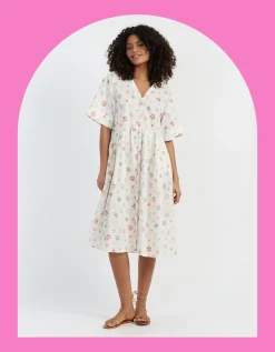 Chinti & Parker Étoile Midi Sundress Cream