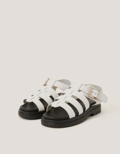 Chunky Platform Sandals White