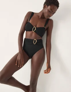 Cindy Molten Detail Bikini Top Black