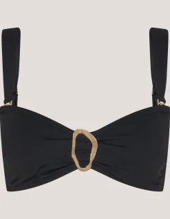 Cindy Molten Detail Bikini Top Black