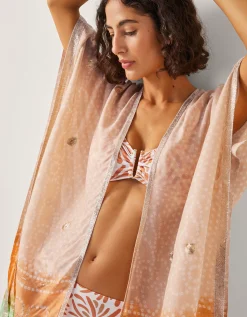Clea Bandhani Beach Cover Up