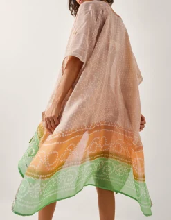 Clea Bandhani Beach Cover Up