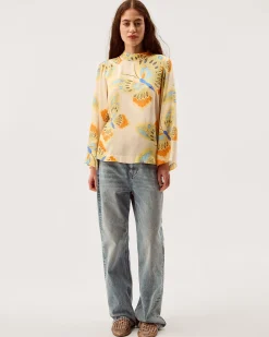Clemence Aurelie Butterfly Top Ivory