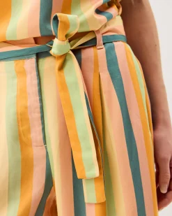 Clemence Elodie Stripe Wide Leg Trousers Multi