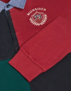 Colourblock Rugby Polo Shirt Multi