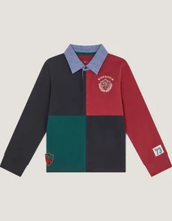 Colourblock Rugby Polo Shirt Multi