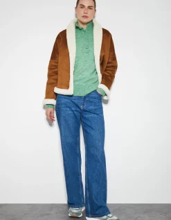 Connie Half Button Jumper Green