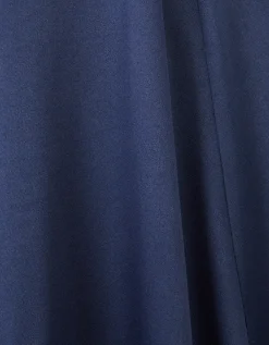 Cowl Neck Satin Prom Dress Blue