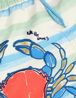 Crab Stripe Swim Shorts Multi
