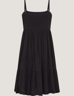 Crochet Sleeveless Dress Black
