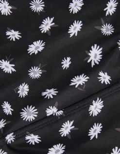 Daisy Cut-Out Halter Swimsuit Black