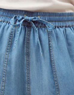 Daria Chambray Balloon Trousers Blue