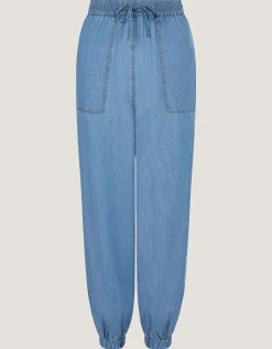 Daria Chambray Balloon Trousers Blue