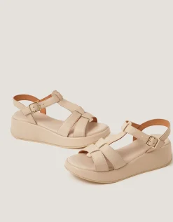 Della Strappy Wedge Sandals Ivory