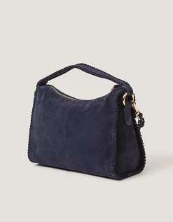 Della Suede Handbag Blue